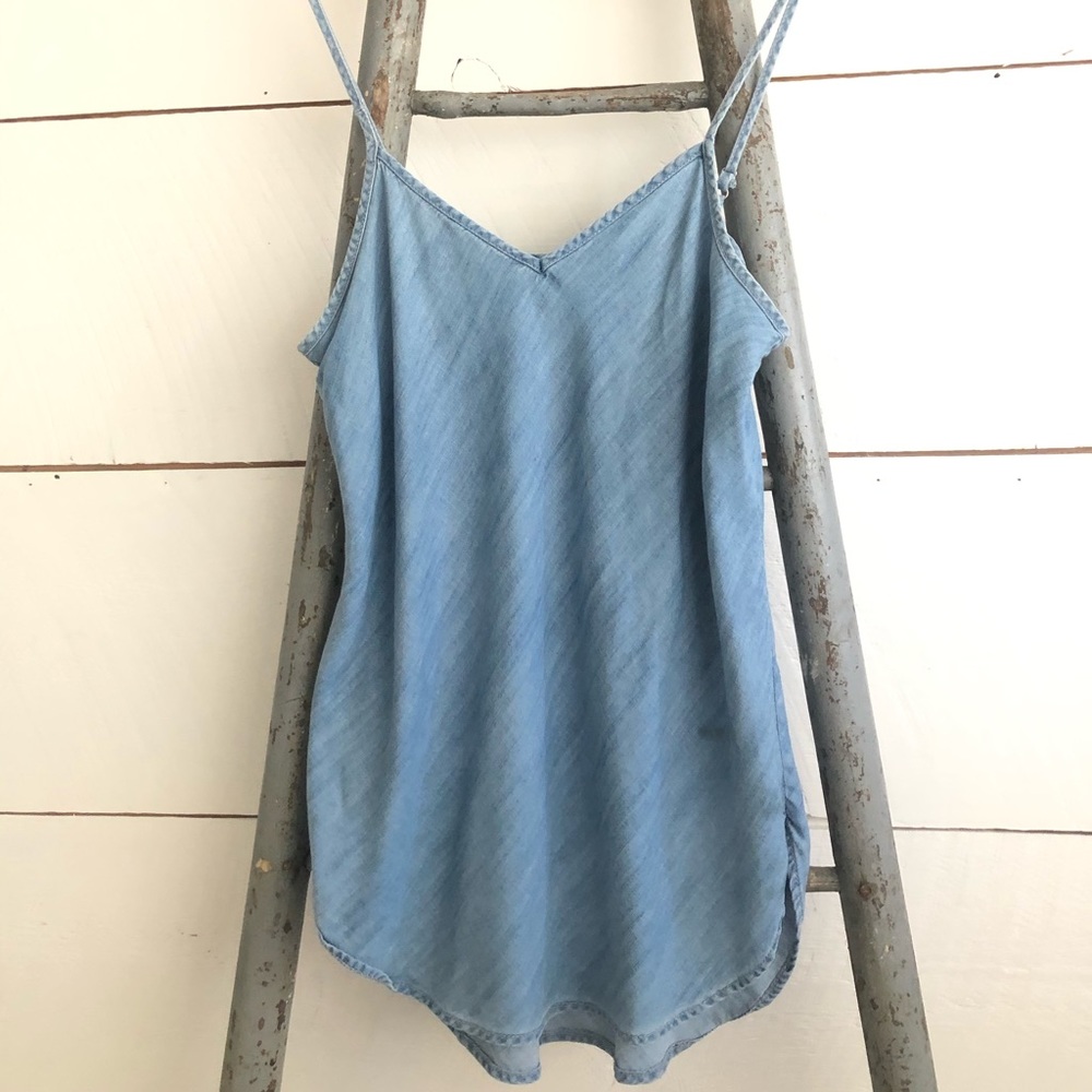 Denim gap spaghetti strap tank top